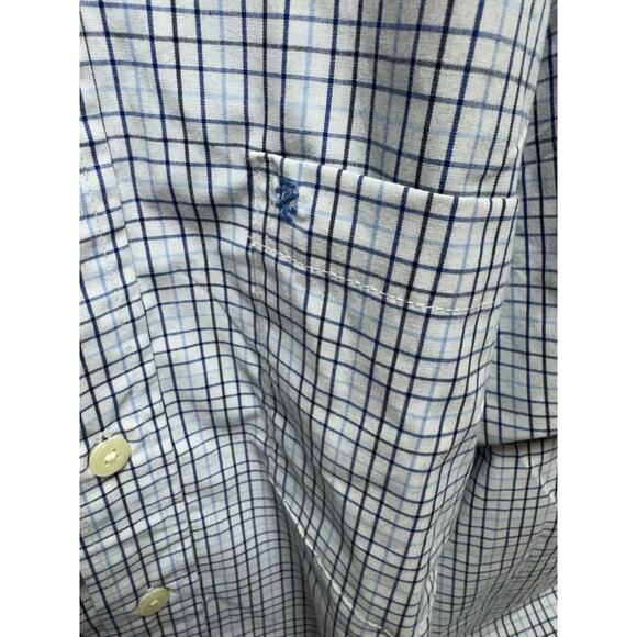 Izod Gingham Button Down Shirt Long Sleeve 2XLT Spring Easter Preppy - Picture 2 of 8